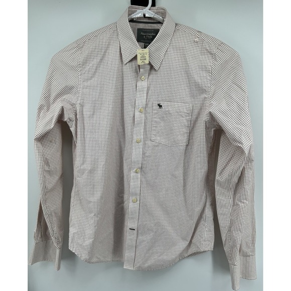Abercrombie & Fitch Other - Abercrombie & Fitch Muscle Long Sleeve Button Down Red White 2XL NWT